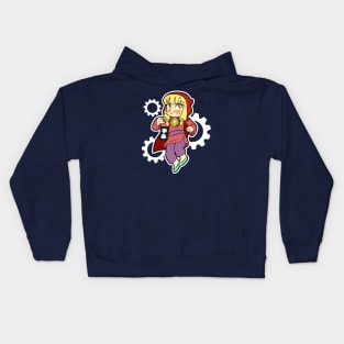 Mustache'd Girl Kids Hoodie